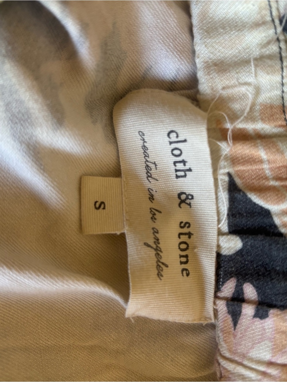 cloth & stone Floral Strapless Dress in Charcoal and Blush - Picture 4 of 5